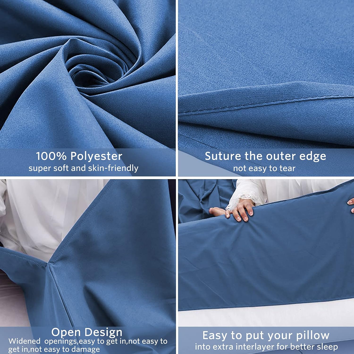 Travel and Camping Sheet Sleeping Bag Liner, Lightweight Compact Portable Adult Thin Sleeping Bag Sack, Premium Soft Hotel Sleep Sheet for Traveling Hostels Picnic : Sports & Outdoors