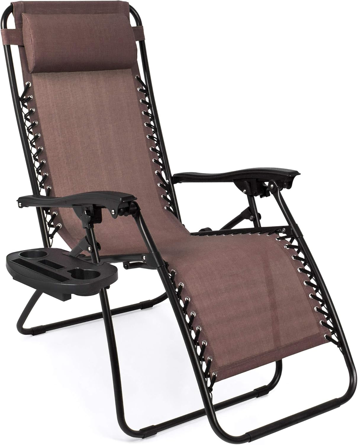 double lounge chair on Amazon Com Best Choice Products Set Of 2 Adjustable Zero Gravity Lounge Chair Recliners For Patio Pool W Cup Holders Brown Garden Outdoor