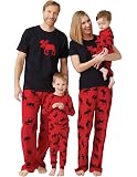 Hatley Pigiama Donna Con Alce Rosso - Set Cotone Morbido, Fantasia Originale, Camicia E Pantaloni - 4