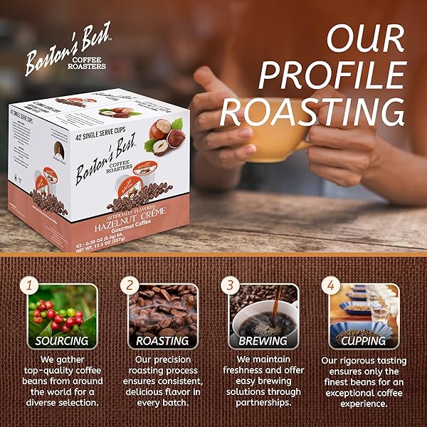 BOSTON’S BEST – HAZELNUT CREME FLAVORED, DELICIOUS GOURMET COFFEE COMPATIBLE WITH KEURIG® COFFEE MAKER, 1 COUNT (42 SINGLE SERVE CUPS)