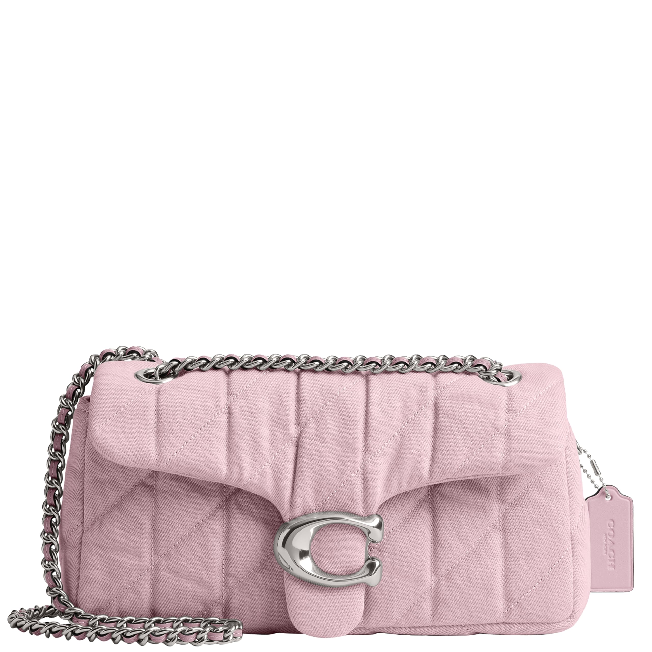 Coach Quilted Colored Dye Denim Tabby Shoulder Bag 26