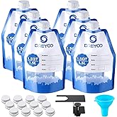 Dreyoo 6 Pack Paint Storage Bags with Funnel and Filler Clip, 1.5L Reusable Storage Bags for Leftover Water Based Paint, Airtight Clear Pouches Containers, for Home DIY Professional Painters