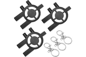 NUYOACH 3PCS Paper Towel Dispenser Key Replacement for Cintas & Sanis Toilet Paper and Soap Dispensers with Key Rings,3-in-1 Tissue Box Key Accessories for Commercial Business Home Office School Maintenance