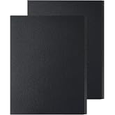 ABS Plastic Sheet 1/4 Inch Thick 12" x 16" (2-Pack)，Black Rigid Moldable Panel with Different Surfaces (Textured Front &amp; Smooth Back) for Structural Parts, Amp Mounting, and DIY Home Decor, etc.