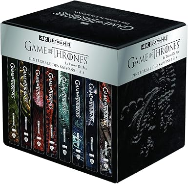 Game of Thrones (Le Tr&ocirc;ne de Fer) -L'int&eacute;grale des Saisons 1 &agrave; 8 [4K Ultra HD-Coffret m&eacute;tal + Bo&icirc;tiers SteelBook]