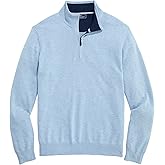 Vineyard Vines Mens Boathouse Tipped Quarter-Zip Sweater