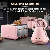Tower Cavaletto T20051PNK 4-Slice Toaster Stainless Pink Rose Gold 1800W view 3