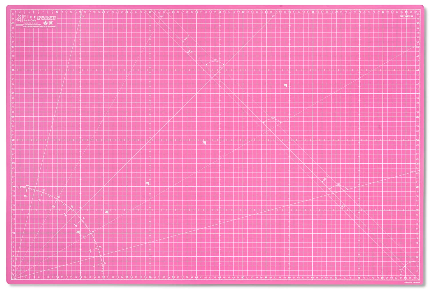 Elan A1 Cutting Mat Pink and Purple, 5-Ply Hobby Board for Crafts 90X60 CM, Large Self Healing Cutting Mat A1, Large Craft Board for Sewing