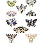 Janinka 10 Pcs Butterfly Enamel Pins Set Cute Enamel Backpack Lapel Pin Cool Horror Brooches for Steampunk Badge Jewelry
