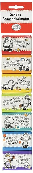 DIE GESCHENKEWELT Schoko-Wochenkalender NERVENNAHRUNG, 2er Pack (2 x 52,5 g)