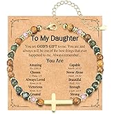 PODLEV Cross Bracelet for Women, Christian Gifts Adjustable Dainty Cross Bracelet, Christmas Confirmation Baptism Easter Religious Gifts for Daughter Niece Granddaughter Sister Godmother Friend