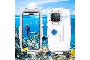 PULUZ Waterproof Case for iPhone 15/14/13/12/11 Pro Max, 40m Underwater Housing for Snorkeling, Surfing