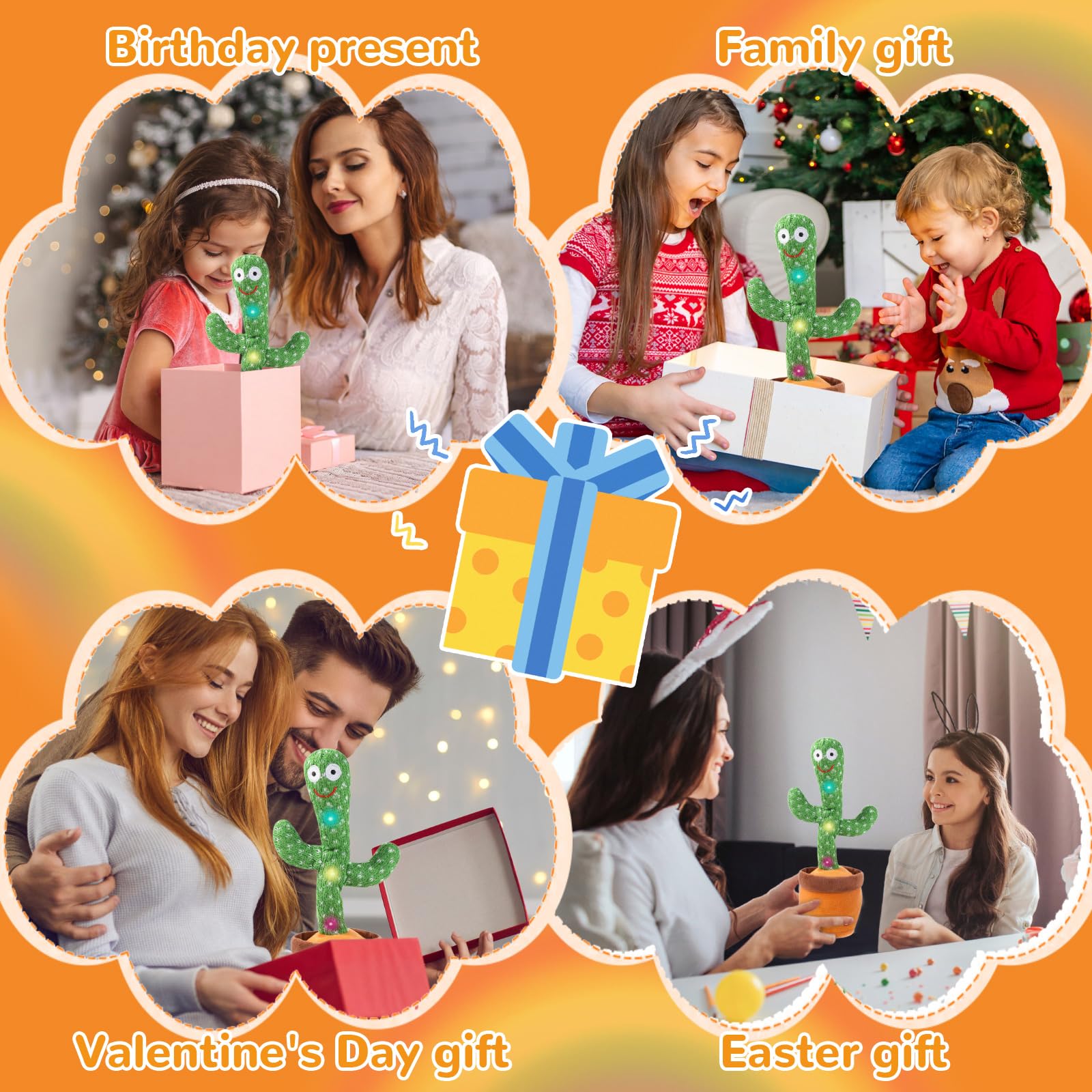 MILEGI Dancing Talking Cactus Baby Toy, Singing Mimicking Repeating Plush – Educational Interactive Toddler Toy, Repeat What You Say, Tummy Time Toys for Infant Boys Girls 1 Year Old