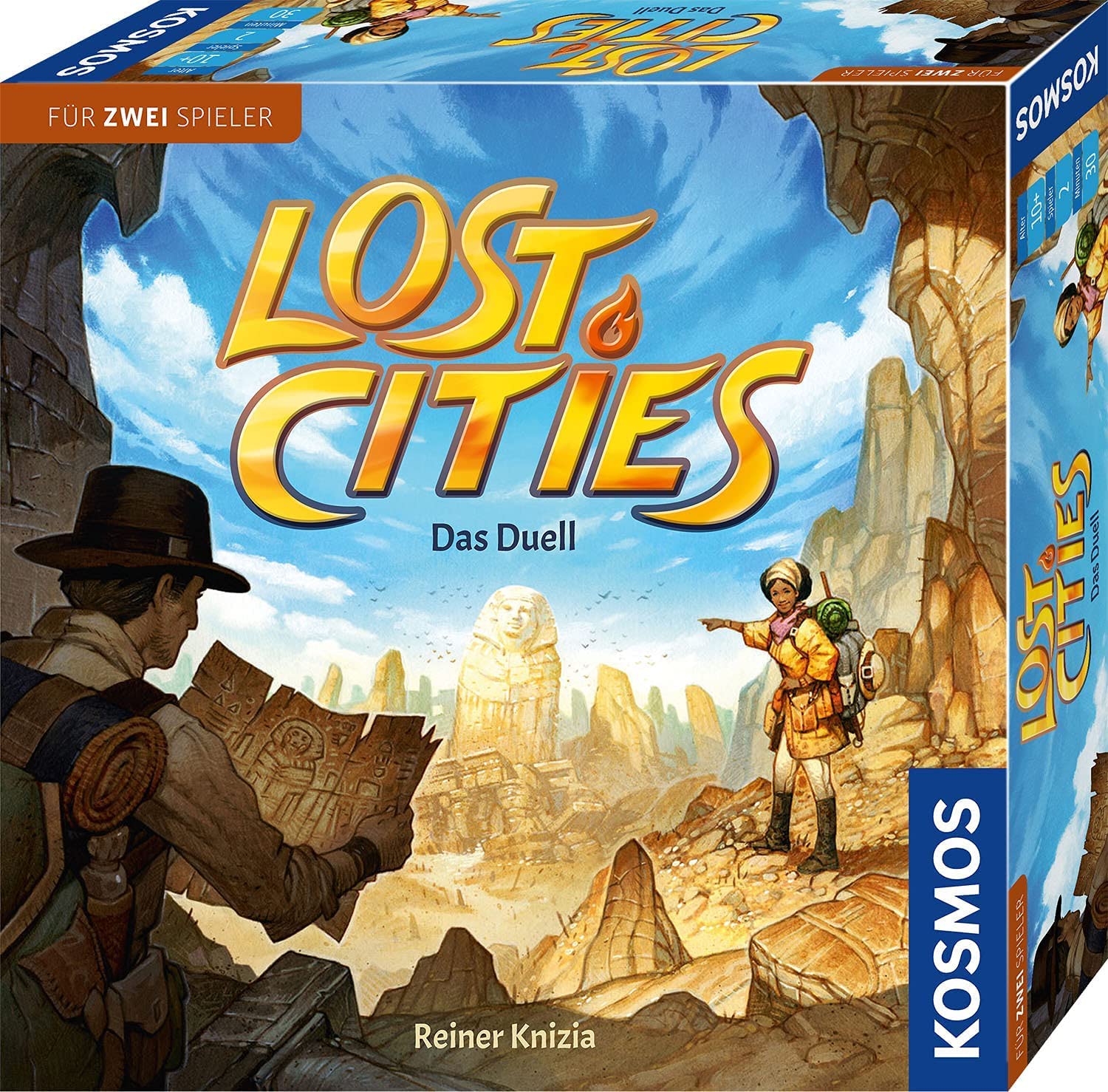 KOSMOS 694135 Lost Cities - Das Duell, spannendes Brettspiel, Abenteuerspiel für 2 Personen ab 10 Jahre, Familienspiel, Spiel für 2, Gesellschaftsspiel