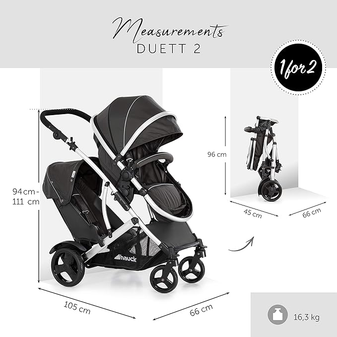 poussette double isofix
