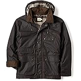 Huckberry Flint & Tinder Men's Waxed Hudson Jacket with Detachable Hood, Weather-Resistant Waxed Jacket for Men