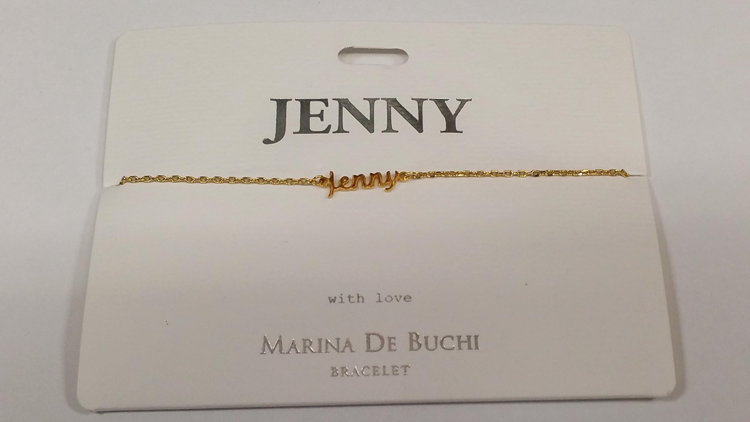 JENNY Named Marina De Buchi Bracelet Gold Plated By Sterling Effectz