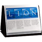 Lion Flip-N-Tell Display Book-N-Easel, Letter, Horizontal, 1 ea (39008-H) | 20 Double Sided Fixed Pocket