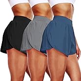 CADMUS 2 in 1 Women's Workout Shorts Athletic Gym Running Shorts with Compression Liner Brief