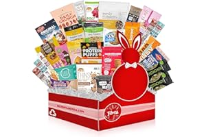 BUNNY · JAMES · High Protein Healthy Snacks Fitness Box: Mix Of Natural Organic Non-GMO Protein Bars Cookies Granola Mix Jerky Nuts Premium Care Package