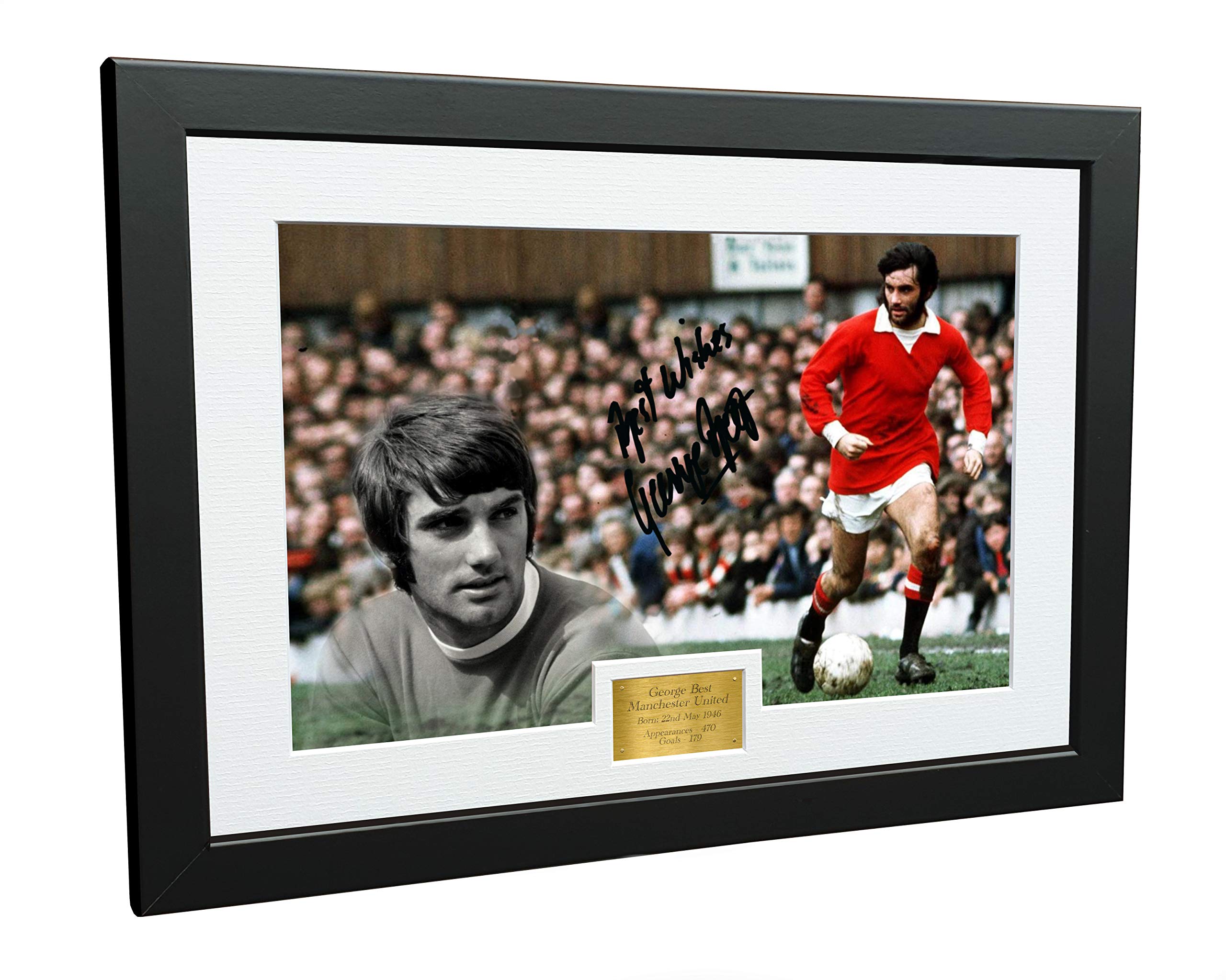 George Best Celebration - Manchester United - 12x8 A4 Autographed Photo Photograph Signed Picture Frame Gift Soccer