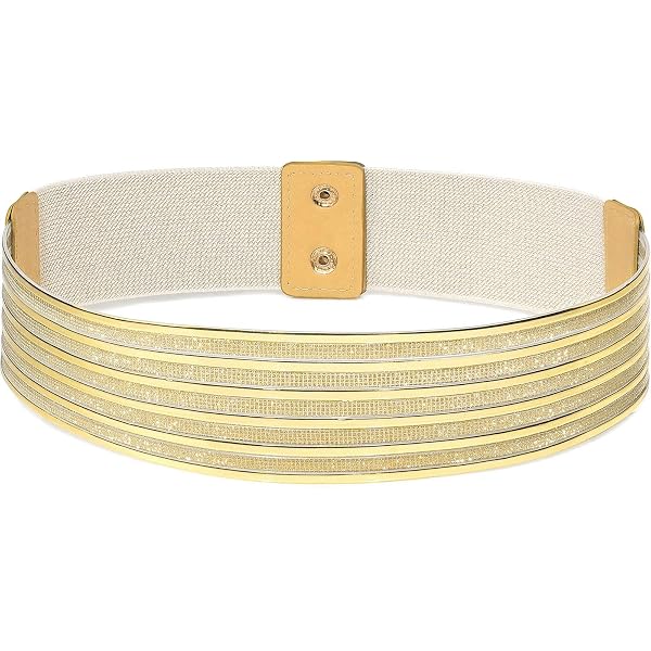 Bohemian Wide Metal Waist Belt | Gold Tone Statement Belt | NWT Women main image 3