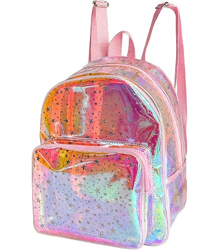 Lost Queen Nyla Iridescent Holographic Knapsack Backpack - Women's | EDM Festival, Fairy Bag