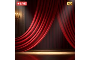 Theatrical Red Velvet Curtains Stage Ambience Full HD