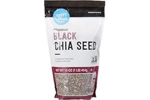 Amazon Brand - Happy Belly Organic Black Chia Seeds 1 lb
