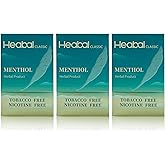 HEABAL Herbal Cigarettes - Classic Menthol - Free & Free - 3 Pack (20/Pack, 60 Total) incl. Frugal Smoker Sticker
