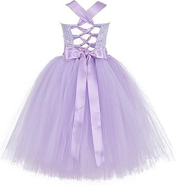 amazon purple flower girl dresses