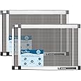 Yoochee Expandable Window Screen, 2 Pack Adjustable Window Screen(18" H x 25" - 49" W) - Large Replacement Window Screens with Frame, Durable Replacement Screen for Window