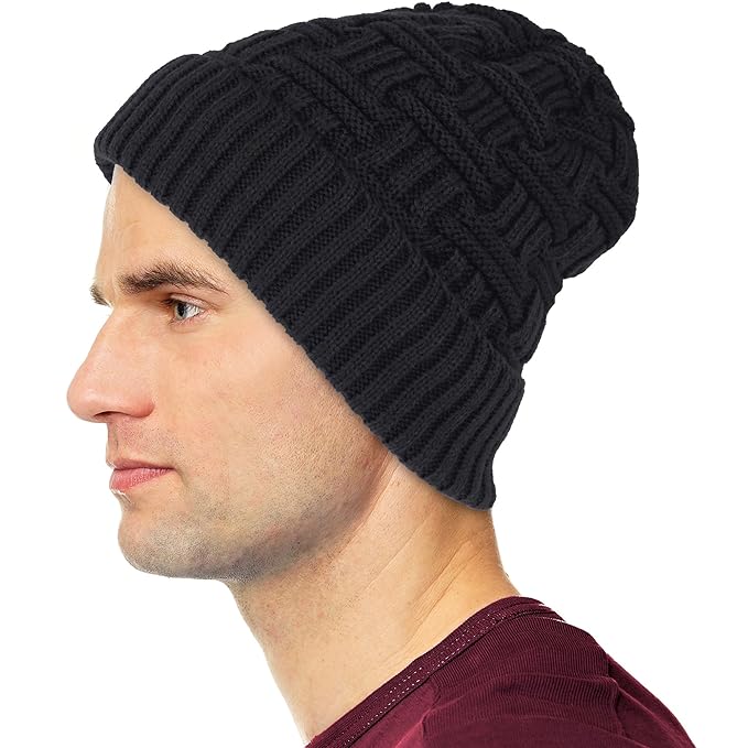 Debra Weitzner Mens Slouchy Beanie Wool Knit Winter Hat Debra Weitzner Mens Slouchy Beanie Wool Knit Winter Hat