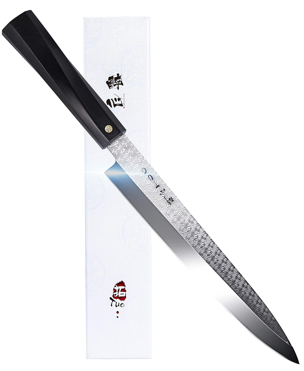 TUO Sashimi Sushi Yanagiba Knife - Japanese Kitchen Knife 8.25" with AUS-8 Stainless Super Steel Sharp Blade - Full Tang Slicing Fish Knife Right Handed Single-bevel -Vesper Series Including Gift Box