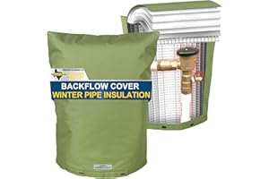 Cholila Cover Backflow Preventer Cover Insulated (5˚F) - 18" W x 34" H Backflow Cover for Winter Pipe Freeze Protection - Sprinkler Covers for Outside - Double Wall Insulation Cover Green