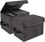 alavisxf xx 7" Vinyl Storage Box 120 Records Foldable Stackable with Lid view 1