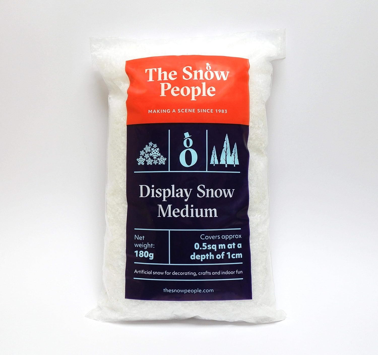 Display Snow Medium 180g artificial snow as used in film, TV ads and