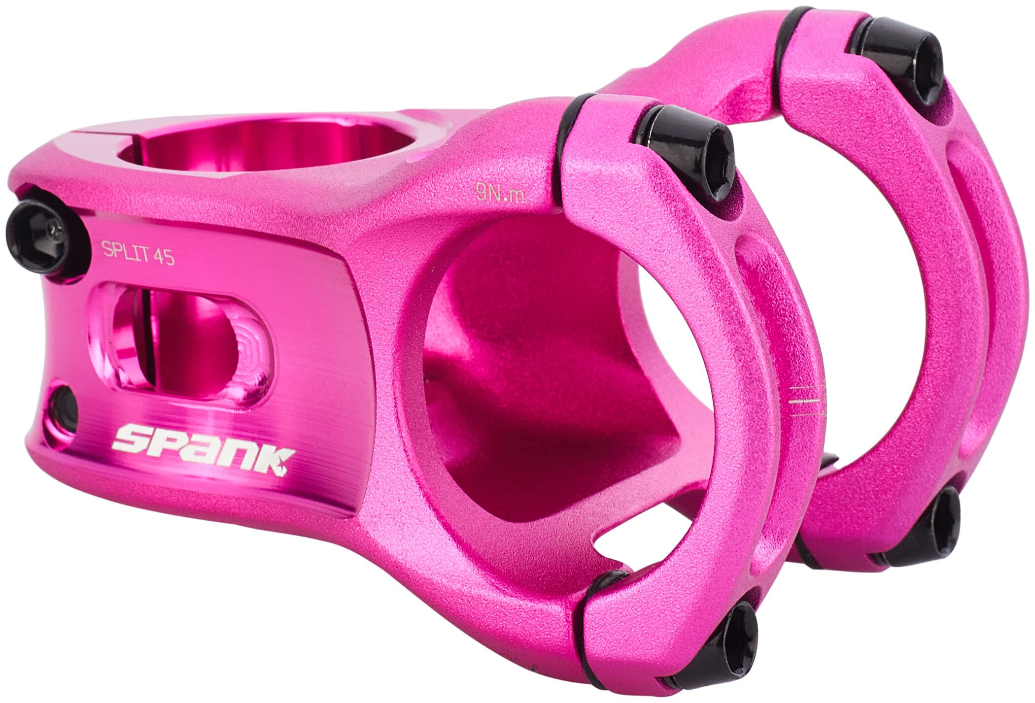 Spank Split 35 Enduro Trail Shotpeen Anodized Bicycle Stem, Universal Fit, Cycling Stem, Mountain Bike Stem, Bar Clamp, Shotpeen Anodized Stem, CNC-optimised (40mm,Pink)