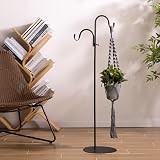 Navaris Adjustable Shepherds Hooks for Bird Feeders & Plants - 2 Bases view 3