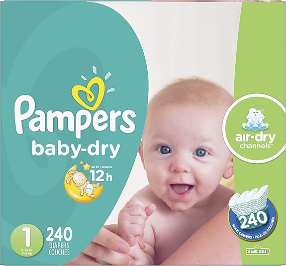 240 pampers swaddlers size 1