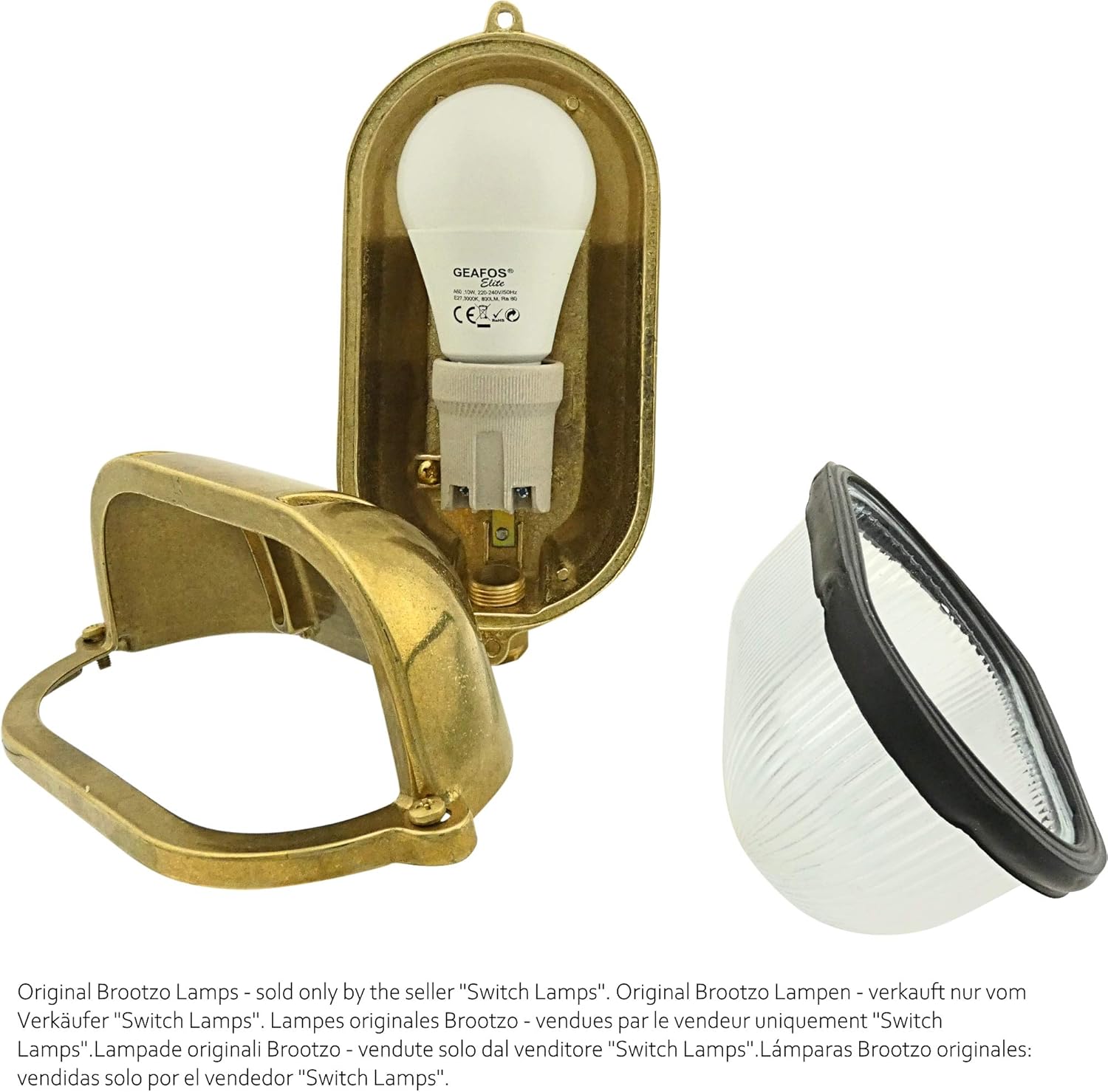 Sparta Schiffslampe schiffsleuchten Gitter lampe aus massivem Messing