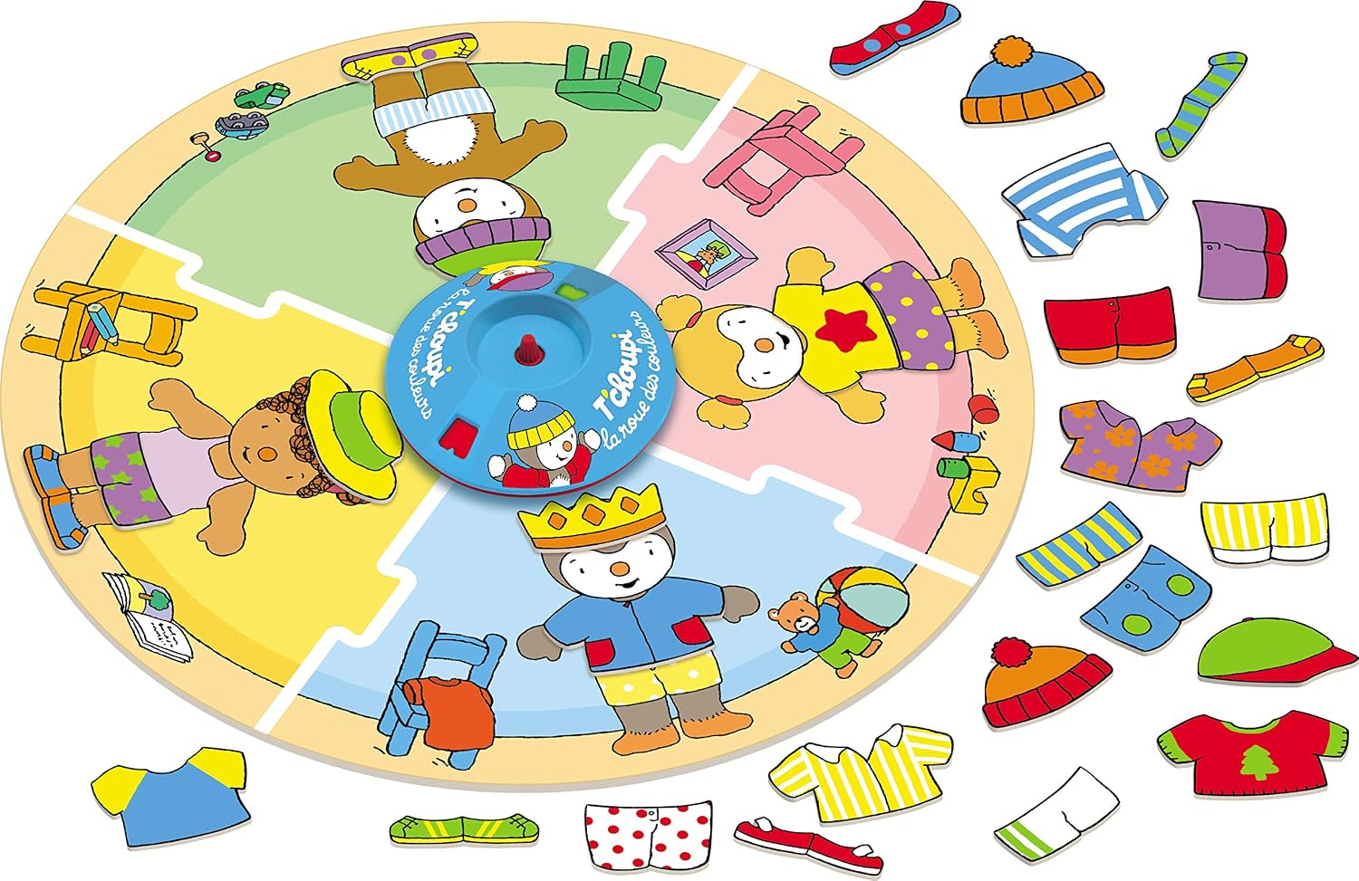 Nathan – The Wheel of Colours T'choupi – Educational and cooperative game for children from 3 years of 2 to 4 players - Image 3