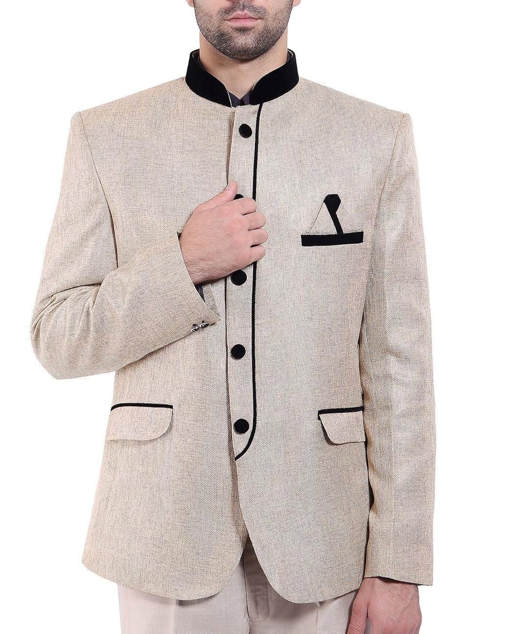 wintage men's rayon cotton bandhgala festive nehru mandarin blazer- 20 colors available
