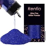 Renfio Ultra Fine Glitter Powder Deep Ocean 50g Resin Flakes for Crafts