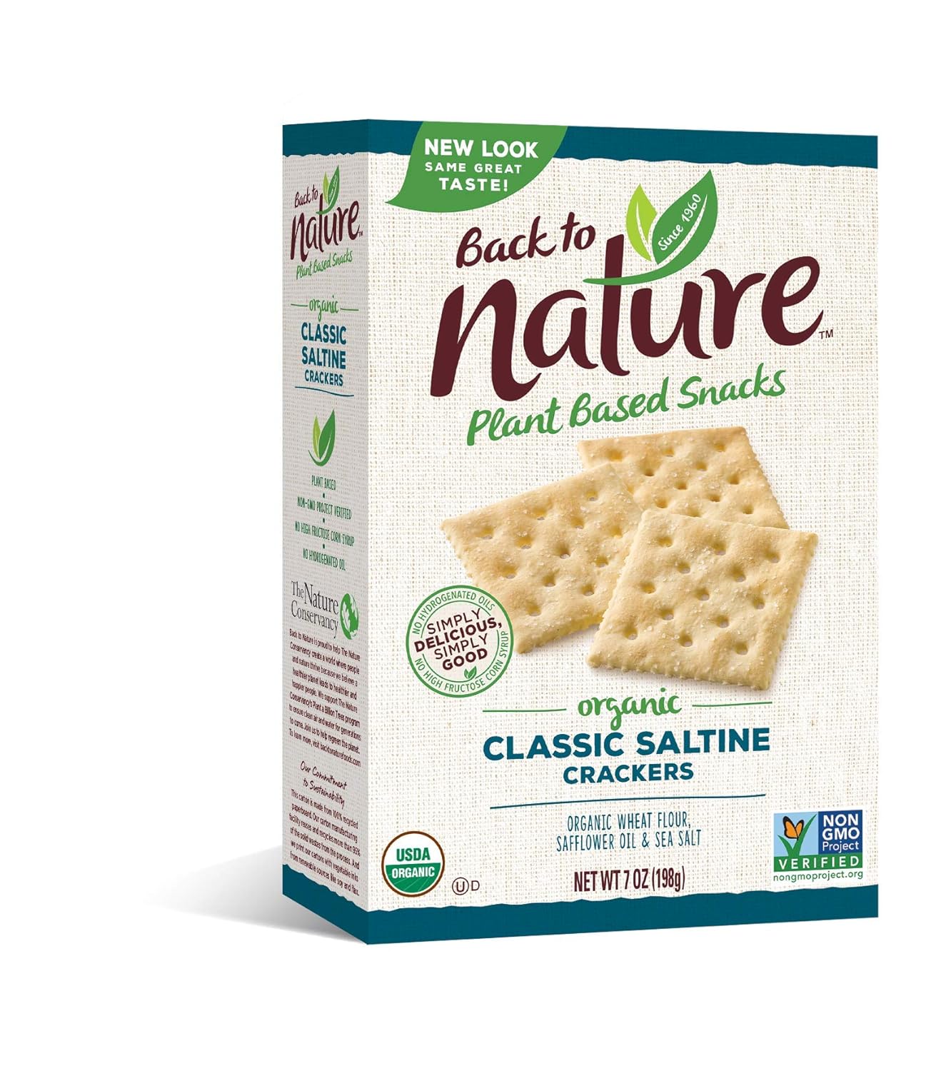 Back to Nature Crackers, Classic Organic Saltines, 7 Ounce