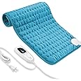 Electric Heating Pad for Back Pain Relief, Heating Pads for Cramps, Auto Shut Off, Machine Washable, Heating pad for Neck and Shoulder, Knee, Arms, Legs, etc. (Blue, 33‘’×17‘’)