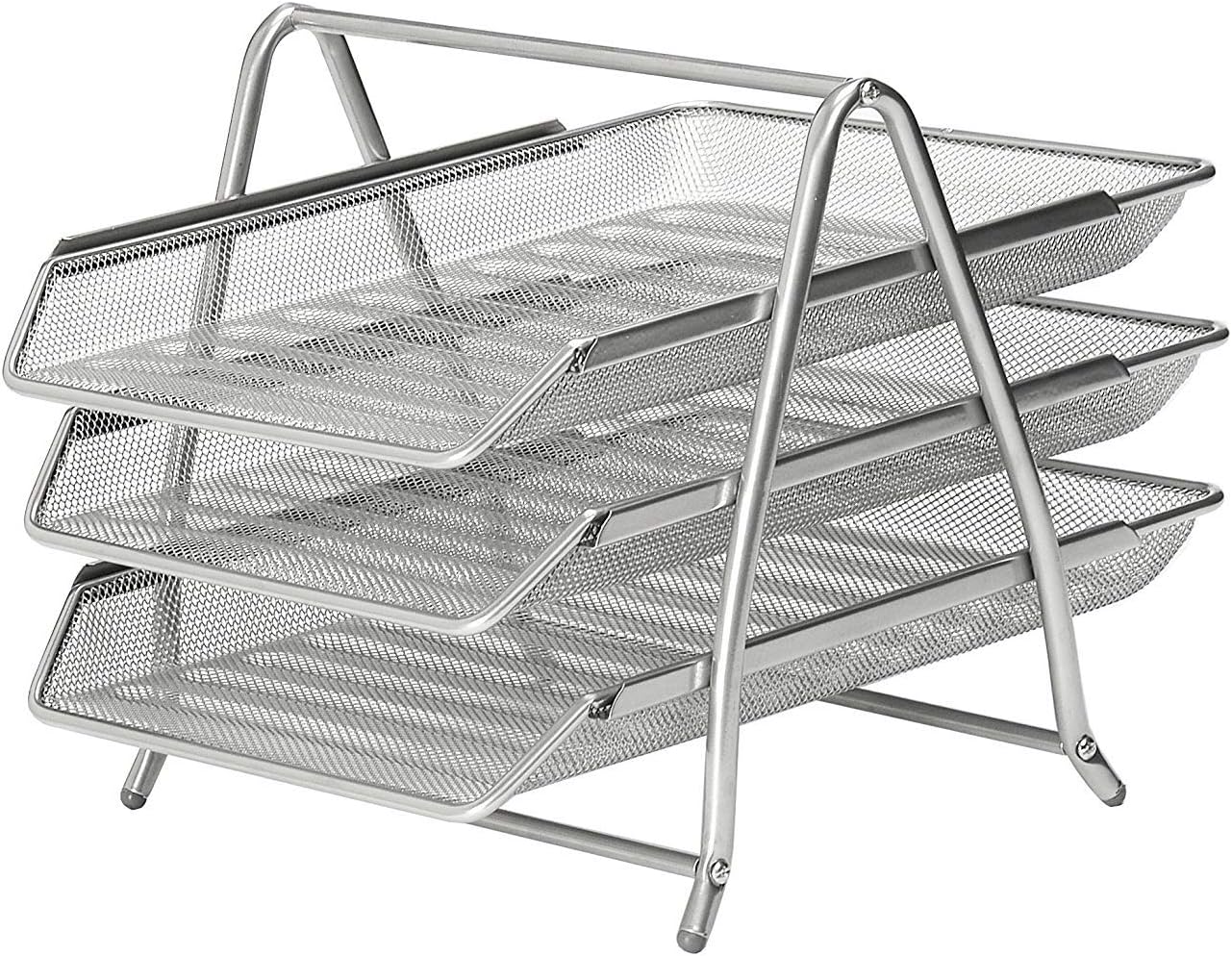 Büromaterial Aufbewahrungsbehälter mit 3 Etagen aus silbernem