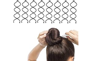 Hawwwy 8 Pack Bobby Pins for Women - No-Slip, Comfortable, Black Twist Hair Accessories for Women and Kids - 4 Inches - Easy Hair Pins for Fast and Secure Buns, Updos, and Messy Styles