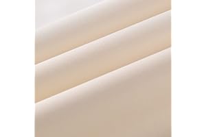 Wooqu Book Cloth, Fabric Surface and Paper Backed, Easy to Use, Strong, 17x29”, for Book Binding, Ivory
