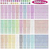 Rhinestone Stickers, Anezus 4950pcs Adhesive Stick on Gems Face Jewels Stickers Self Adhesive Rhinestones for Crafts, Makeup 